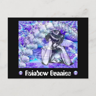 Rainbow Bunnies Postcard