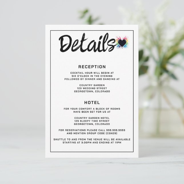 Rainbow Burst Enclosure Card (Standing Front)