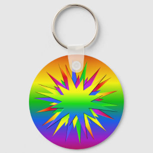 Rainbow Burst key chain