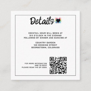 Rainbow Burst QR Code Enclosure Card