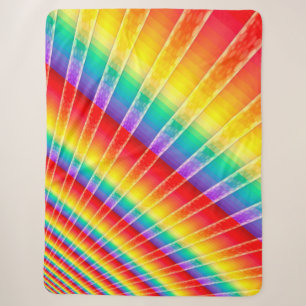 Rainbow Burst Sherpa Blanket