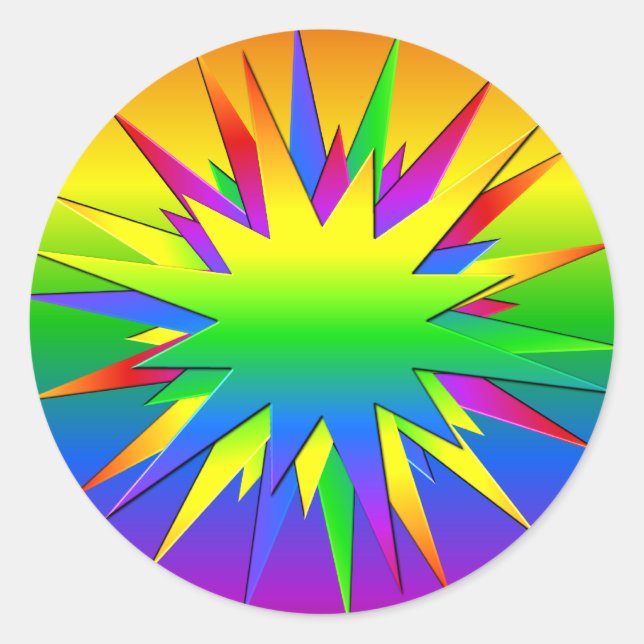 Rainbow Burst stickers (Front)