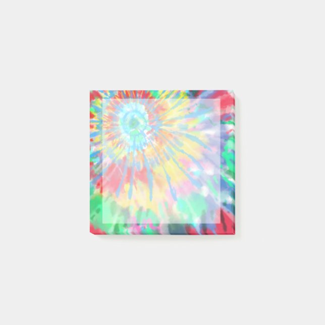 Rainbow Burst Tie Dye Post-it Notes (Front)