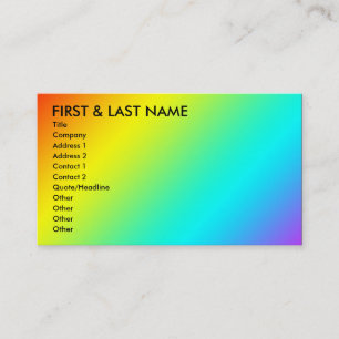 rainbow business card. M. Card