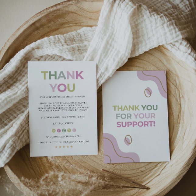Rainbow Business Thank You Card, (Rainbow Business Thank You Card,)