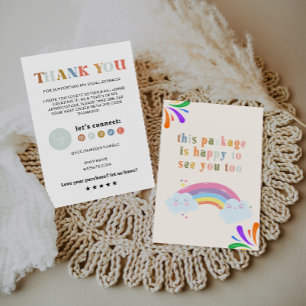 Rainbow Business Thank You Card Printable