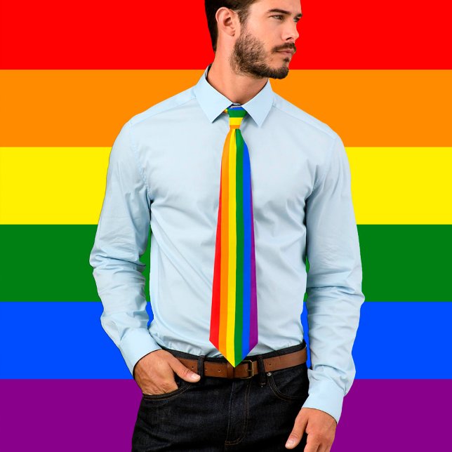 Rainbow Business Tie & Pride Rainbow Flag / LGBT (Creator Uploaded)