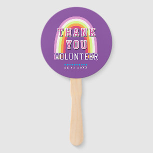 Rainbow Business Volunteer Purple Hand Fan