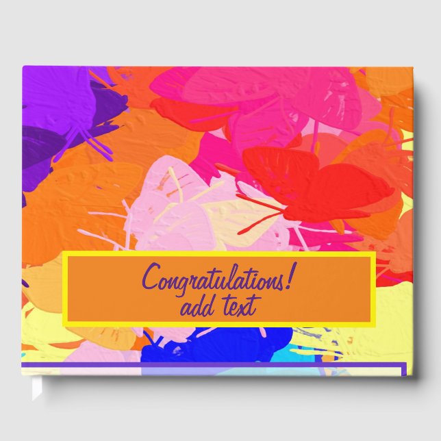 Rainbow Butterflies Guest Book (Front)