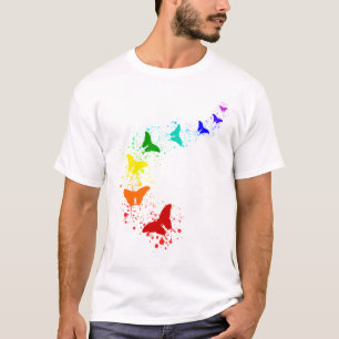 Rainbow Butterflies LGBT Gay Pride T-Shirt