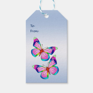 Rainbow Butterflies Pack of Gift Tags