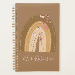 Rainbow Butterflies Script Teachers Name Planner