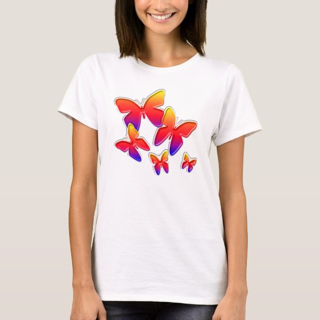 Rainbow Butterflies T-Shirt (Front)