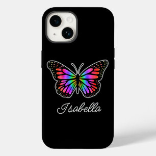 Rainbow Butterfly and Your Name Personalised    Case-Mate iPhone 14 Case
