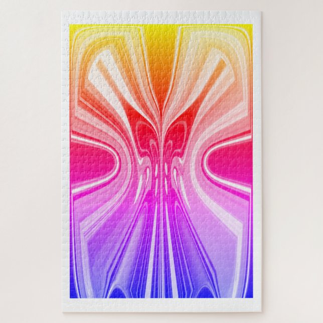 Rainbow butterfly art jigsaw puzzle (Vertical)
