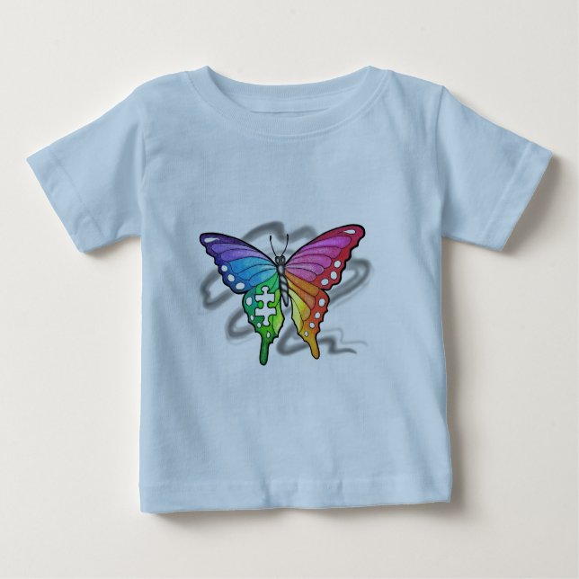 Rainbow Butterfly Baby T-Shirt (Front)
