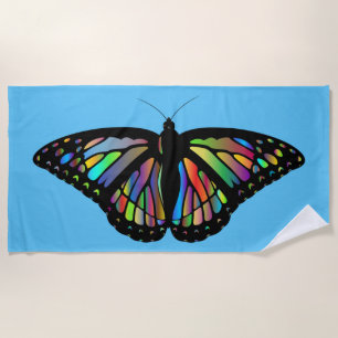 RAINBOW BUTTERFLY BEACH TOWEL