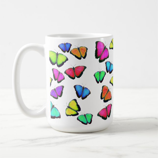 Rainbow Butterfly Coffee Mug (Left)