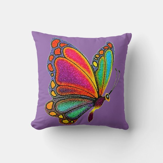 Rainbow Butterfly Cushion (Front)