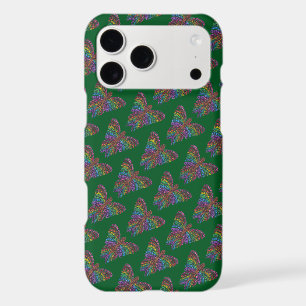 Rainbow Butterfly (dark green) - iPhone Case