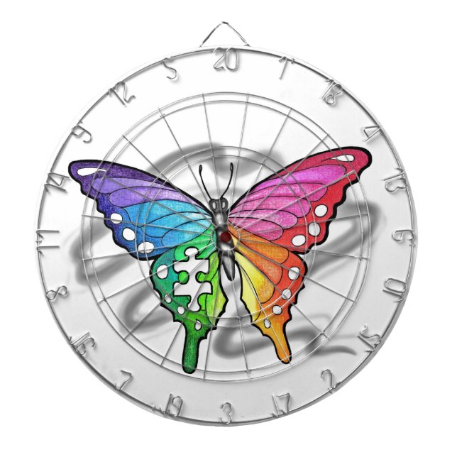 Rainbow Butterfly Dartboard (Front)
