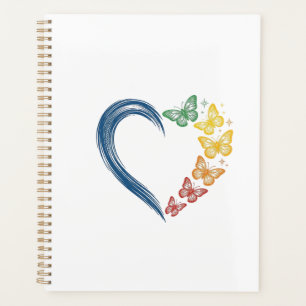Rainbow Butterfly Heart Vintage Engraving Design_1 Planner