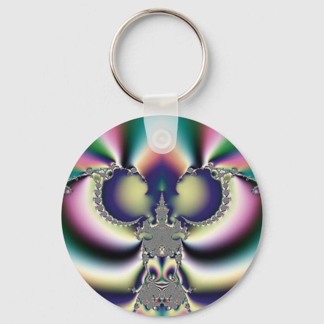 Rainbow Butterfly Key Ring (Front)