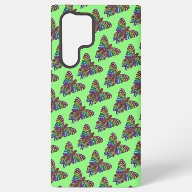 Rainbow Butterfly (light green) - Samsung Case (Back)