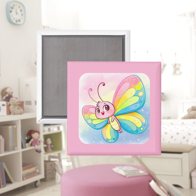 Rainbow Butterfly Magnet (Creator Uploaded)