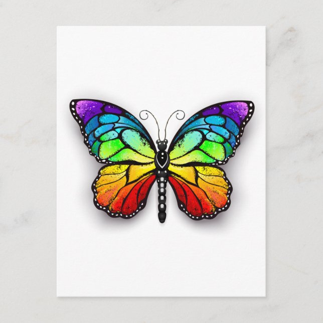 Rainbow butterfly Monarch Advice Card (Front)