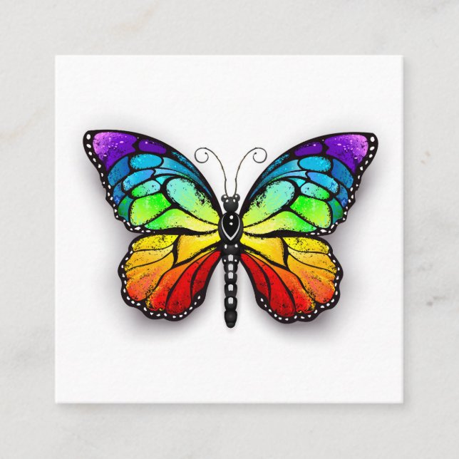 Rainbow butterfly Monarch Appointment Card (Front)