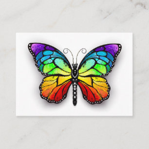 Rainbow butterfly Monarch Business Card