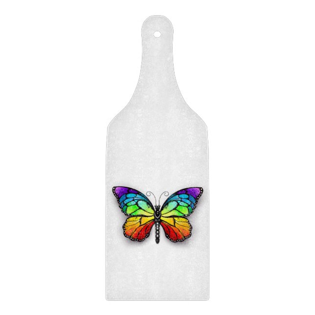 Rainbow butterfly Monarch Cutting Board (Front)