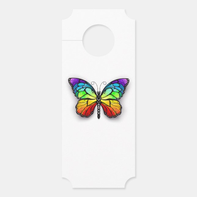 Rainbow butterfly Monarch Door Hanger (Front)