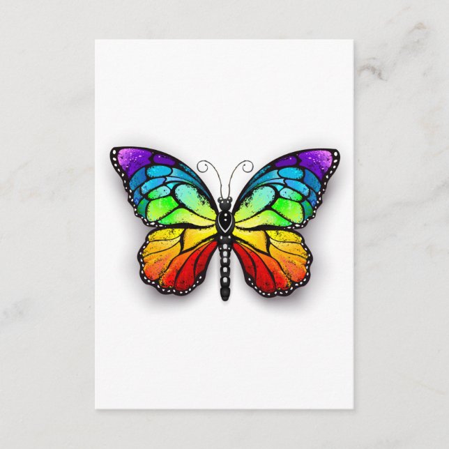 Rainbow butterfly Monarch Enclosure Card (Front)