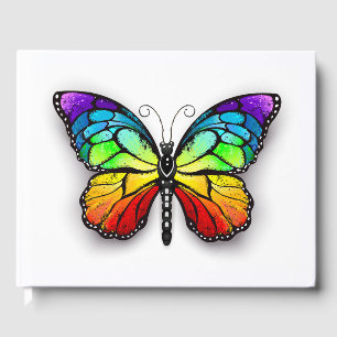 Rainbow butterfly Monarch Guest Book