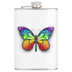 Rainbow butterfly Monarch Hip Flask