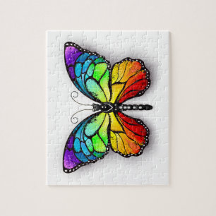 Rainbow butterfly Monarch Jigsaw Puzzle