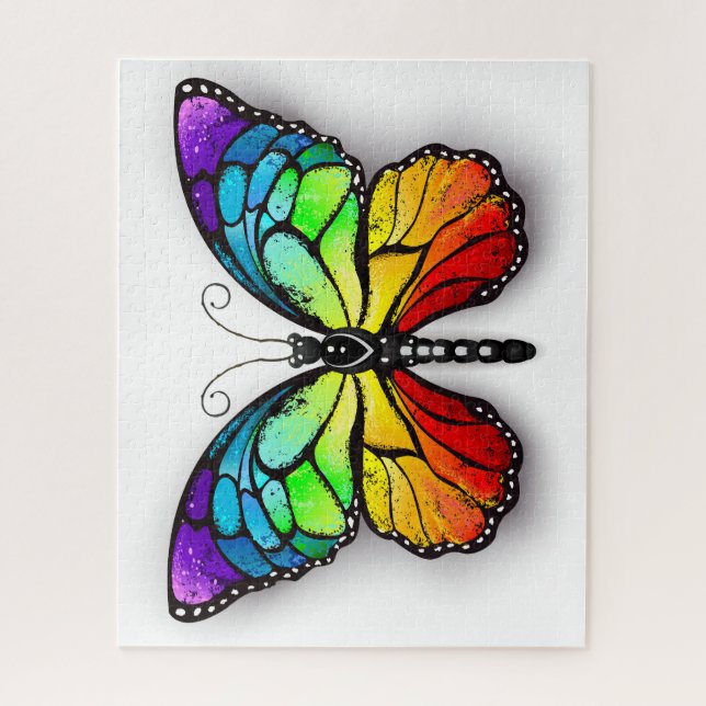 Rainbow butterfly Monarch Jigsaw Puzzle (Vertical)