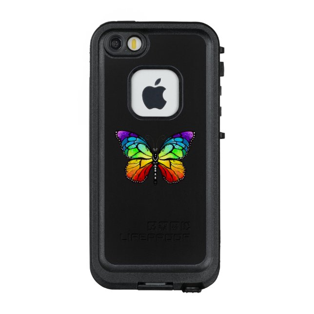 Rainbow butterfly Monarch LifeProof iPhone Case (Back)