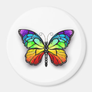 Rainbow butterfly Monarch Magnet