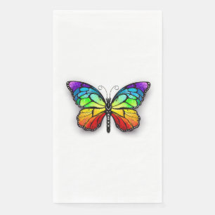 Rainbow butterfly Monarch Napkin