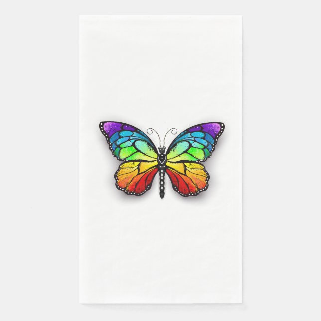 Rainbow butterfly Monarch Napkin (Front)