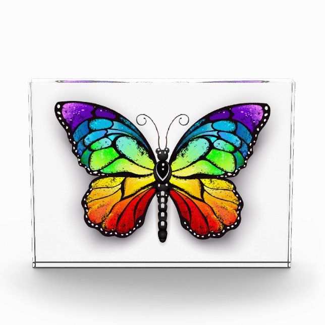 Rainbow butterfly Monarch Photo Block (Front)