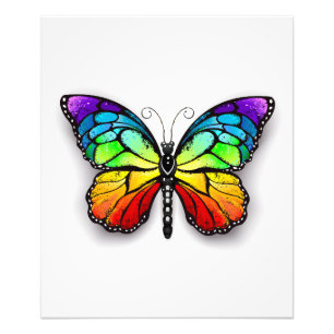 Rainbow butterfly Monarch Photo Print