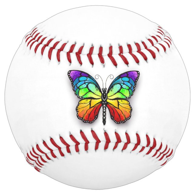 Rainbow butterfly Monarch Softball (Front)