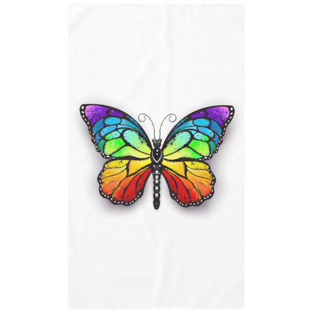 Rainbow butterfly Monarch Tablecloth (Front)