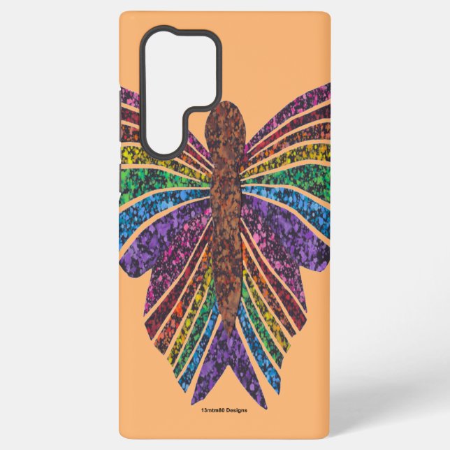 Rainbow Butterfly (orange) - Samsung Phone Case (Back)