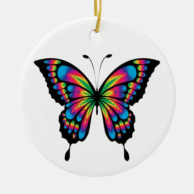 rainbow butterfly ornament (Front)