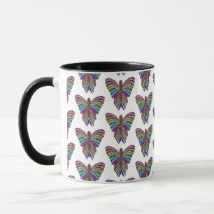 Rainbow Butterfly (pattern) - Combo Mug